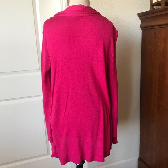 Vibrant Pink Cardigan Sweater - Picture 3 of 8